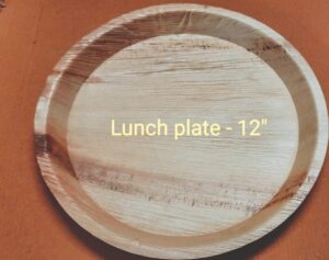 12 in Round Areca Plate – Natural & Sturdy