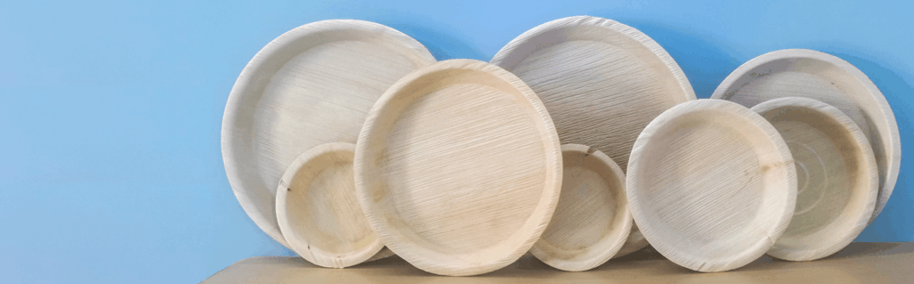 Round areca plates