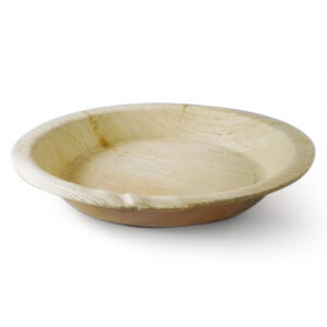 8" Areca plate - Pack of 25 Plates | Disposable Pakku Mattai Plate | Template Prasadam Plate