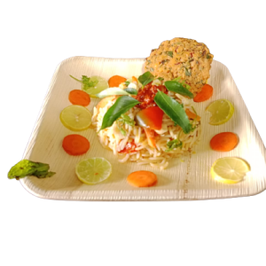 10 inch square areca plate