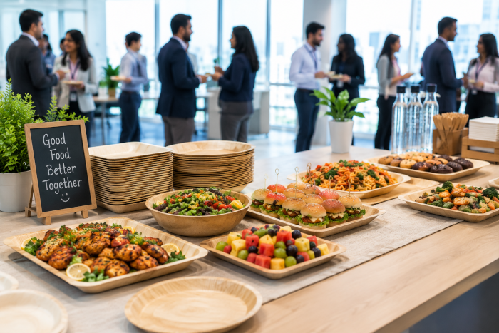 Areca plates for Corporate Events